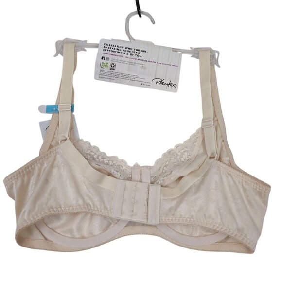 Playtex Secrets Full Figure Underwire Bra 36C Beige Unlined Full Coverage - Picture 3 of 8